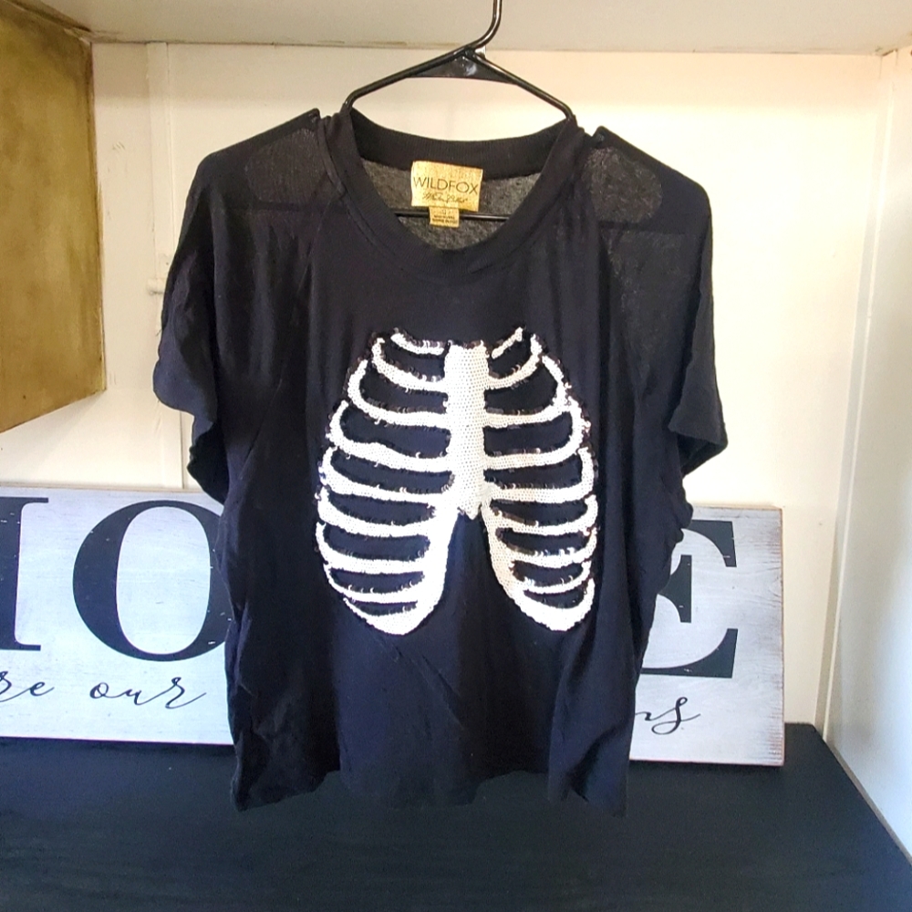 Wildfox White Label Skeleton Tee